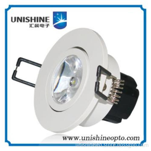 indoor dimmable 2 inch 60mm cut out led downlight 3w 230v